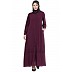 Front open Cardigan abaya- Wine color